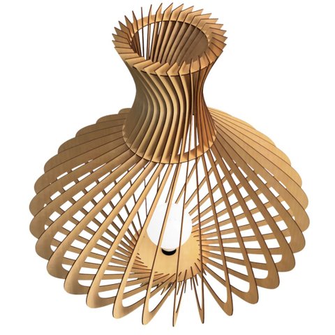 Abajur Grande de Chão TRIBAL MDF Luminária - MDF CRU