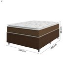 Ver imagem 5 de Cama Box Baú Casal Colchão Molas Ensacadas Pillow Top Martino 138X188X66Cm Marrom/Branco