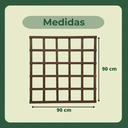 Ver imagem 3 de Treliça Jardim Vertical Eucalipto 90x90 cm Stain Nogueira