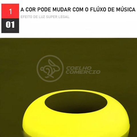 Lâmpada Led 12w E27 Rgb Colorida com Caixa de Som