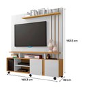 Ver imagem 4 de Estante Home Valência com 2 Portas e Painel para TV até 55 Polegadas Permóbili Off White/Nature