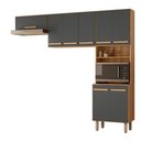 Ver imagem 1 de Armario de Cozinha Lemon com 8 Portas 222 Cm Freijo/chumbo