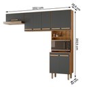Ver imagem 4 de Armario de Cozinha Lemon com 8 Portas 222 Cm Freijo/chumbo