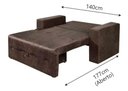Ver imagem 3 de Sofá Cama Casal MD5000 Tecido Veludo Marrom Mamflex