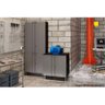 Gabinete Lavanderia Multibox 2 Portas c/ Chave Preto/Cinza - Telasul - 6