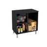Gabinete Lavanderia Multibox 2 Portas c/ Chave Preto/Cinza - Telasul - 2