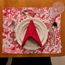 Ver imagem 2 de Conjunto Completo Mesa Posta Portina - Tropical Vivo Porcelana sem Talheres/copos/taças - 16 Peças