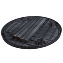 Ver imagem 2 de Mesa Redonda Desmontável de Plástico 94cm Preta + 4 Banquetas com Encosto