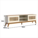 Ver imagem 3 de Rack para Tv até 65 Polegadas Bela 2 Portas Vidro Deslisante Reflecta 180cm -via Nossa - Off e Cedro