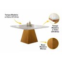 Ver imagem 6 de Conjunto Sala de Jantar Rubi Mesa Quadrada 135cm e 6 Cadeiras Madeira Maciça Veludo Móveis Mundial