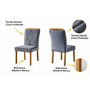 Ver imagem 5 de Conjunto Sala de Jantar Rubi Mesa Quadrada 135cm e 6 Cadeiras Madeira Maciça Veludo Móveis Mundial