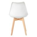 Ver imagem 4 de Conjunto C/5 Cadeiras Charles Eames Leda Saariem Design Wood Estofada Base Madeira - Branca