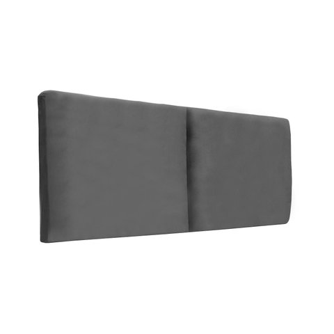 Cabeceira Módulos Cama Box Almofadada Luxo Suede Rbl:casal Painel/cinza