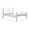 Cama Casal Design Industrial Detalhes em Aço Branco Oasis - 5