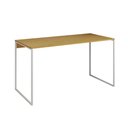 Ver imagem 1 de Mesa para Escritório Industrial Base Ferro Branco Tampo Mdp Canela 120x60