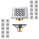 Ver imagem 1 de Ralo Inox 10x10 Banheiro Kit 20 Uni Anti Odor Anti Inseto Lavabo Quintal Higienico Lavanderia Durave