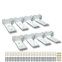 Ver imagem 4 de Kit 8 Suportes Aço Reforçado Moderno 10cm Fixo de Parede Mão Francesa de Prateleira Branco