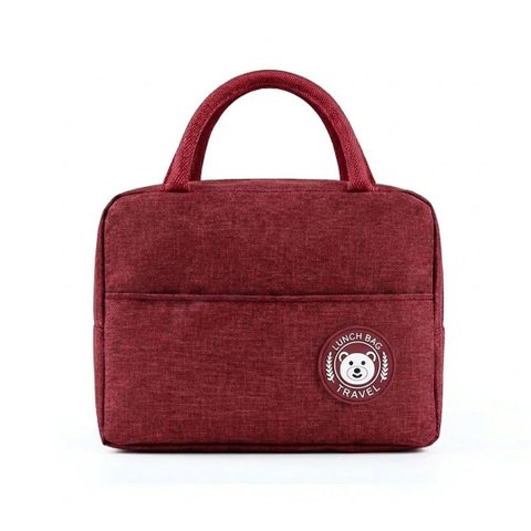 Bolsa Térmica Lunch Bag Portátil para Marmita - Vermelho