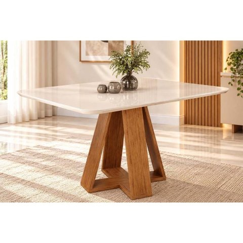 Mesa Jantar Celeste Madeirado 120cm Freijo DJ Móveis