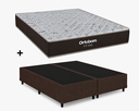 Ver imagem 1 de Cama Box Base Casal Bipartido Marrom Colchão Fit D33 Espuma 138x188 - Ortobom