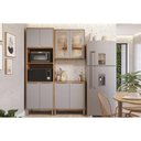 Ver imagem 1 de Cozinha Modulada Mgm 3 Peças Brilhante C3p53 Cinamomo/platina