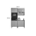Ver imagem 2 de Cozinha Modulada Mgm 3 Peças Brilhante C3p53 Cinamomo/platina