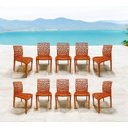 Ver imagem 1 de Kit 10 Cadeiras Gruvyer Terracota Cafeteria Restaurante Hamburgueria Sala de Jantar