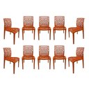 Ver imagem 2 de Kit 10 Cadeiras Gruvyer Terracota Cafeteria Restaurante Hamburgueria Sala de Jantar