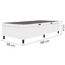 Ver imagem 3 de Cama Box com Baú Solteiro 0,88m com 41cm de Altura Prince Branco