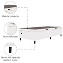 Ver imagem 2 de Cama Box com Baú Solteiro 0,88m com 41cm de Altura Prince Branco