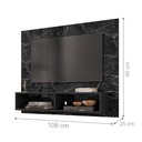 Ver imagem 5 de Painel para Tv Tokyo Nero Marmorizado 2 Nichos