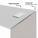 Ver imagem 5 de Mesa Diretor Premium Dinâmica Retangular 170cm sem Gavetas MDP Cinza F5 Office