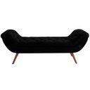 Ver imagem 5 de Kit Cabeceira Cama Box Casal 195 Cm Madrid com Puff Recamier Santorini Couríssimo Preto - Lyam