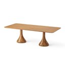 Ver imagem 1 de Mesa de Jantar Retangular de Madeira Dubai 210cm X 100cm Champagne