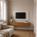 Ver imagem 2 de Painel Lambri MDF Autocolante 180cm Cabeceira ou Rack TV: Branco