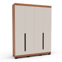 Ver imagem 2 de Guarda-Roupa Casal 4 Portas Bater Madrid Bege/Creme/Freijó