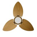 Ver imagem 2 de Ventilador de Teto Com Controle Remoto Natuvent Dahlia Led 3 Pás Madeira Freijó 3000k Branco Quente
