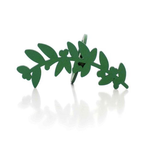 Porta Guardanapo Natal Folhagem Verde 9,5 cm - D’Rossi