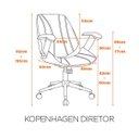 Ver imagem 2 de Cadeira para Escritório Moderna Diretor Giratória Kopenhagen Fratini