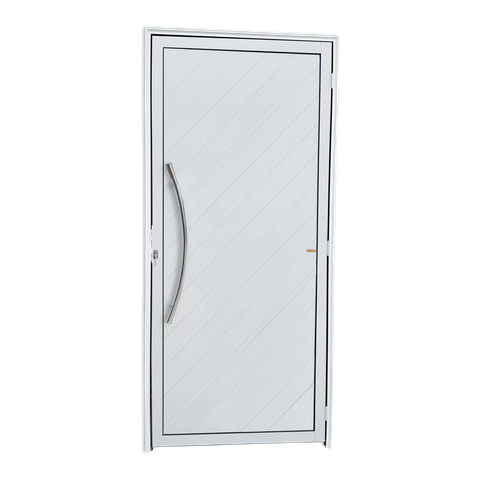 Porta Alumínio Lambril Savana c/Puxador e.Branco 90 Brimak