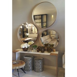 Conjunto de Espelho Decorativo Lip Ud Bronze Demoglass