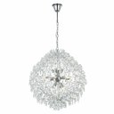 Ver imagem 1 de Lustre Pendente Cristais em Metal Cromado 10E14 80cm PARIS LUZ