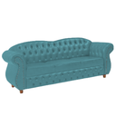 Ver imagem 1 de Sofá Chesterfield Merlo 3 lugares 2M - Suede Tiffany / Decoração, recepção, Barbearia, sala tv estar