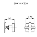 Ver imagem 2 de Acabamento para Registro Fani Bella 509 C220 ¾ para Bases Padrão Deca Cromado
