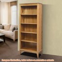 Ver imagem 2 de Estante England 4 Prateleiras Cor Amêndoa 180cm - 62793