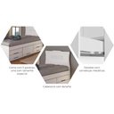 Ver imagem 4 de Cama Solteiro Multifuncional Júlia C/ 5 Gavetas Cinamomo/off White - Conquista