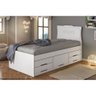 Cama Solteiro Multifuncional Júlia C/ 5 Gavetas Cinamomo/off White - Conquista - 5