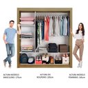 Ver mais imagens de Guarda-roupa Casal Mônaco 3 Portas De Correr Rustic/Cinza