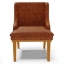 Ver imagem 7 de Kit 6 Cadeiras Decorativas Sala de Jantar Base Fixa de Madeira Firenze PU Nozes/Castanho G19 - Gran