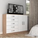 Ver imagem 4 de Cômoda Austin 2 Portas 5 Gavetas - Branco / Demolição Branco / Demolição